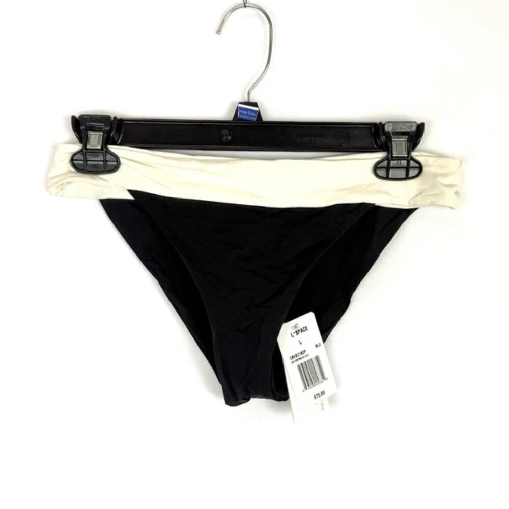 L Space Womenâs Black Bikini Bottom Size L